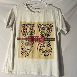 Boutique White Shirt with Glitter